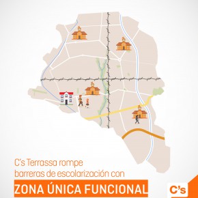 Ciutadans de Terrassa propone una única zona funcional de escolarización